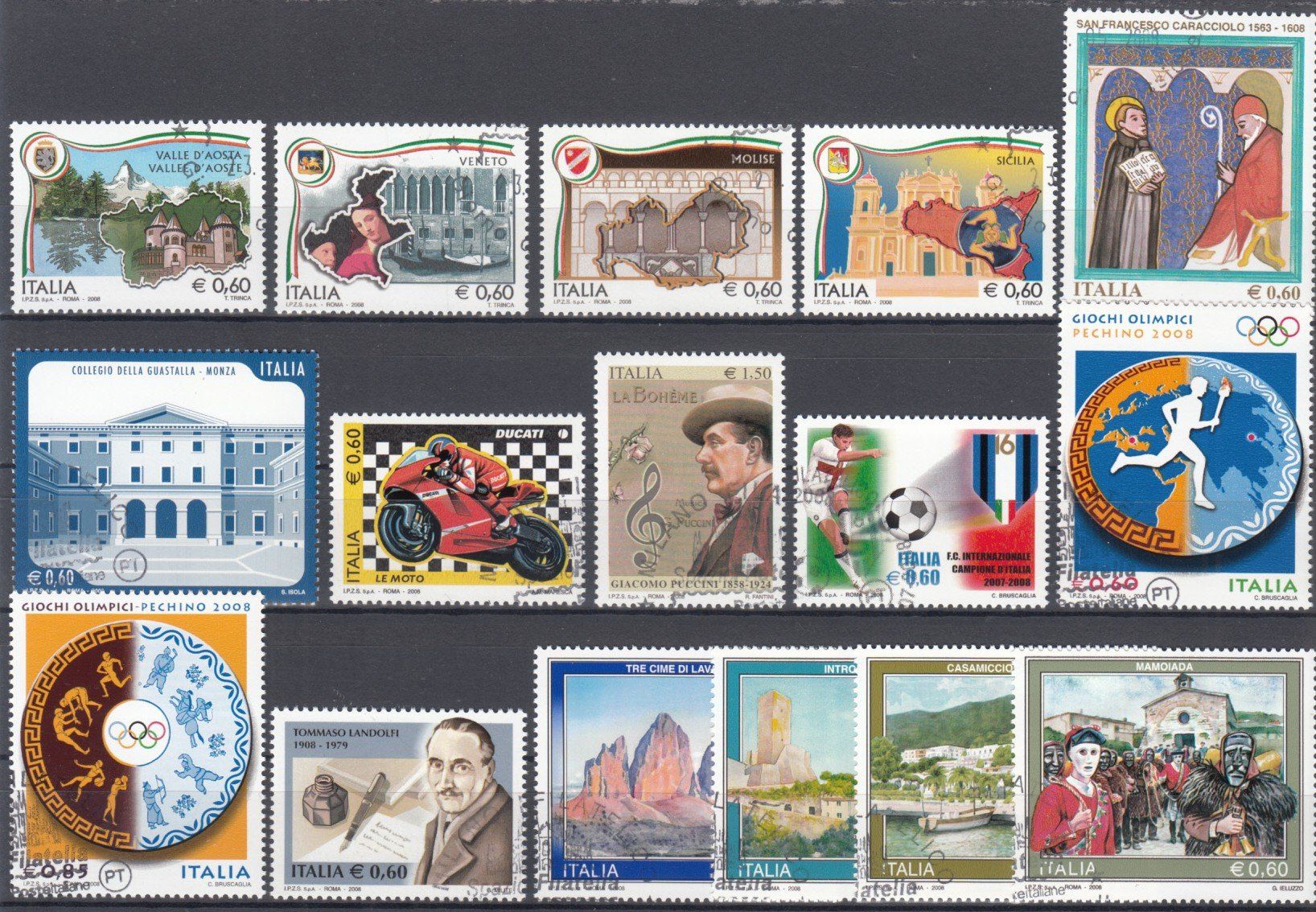 Tutti i francobolli: Italien 2008 mit ET – Usato da Bürglen TG venduto da StampGraf 3