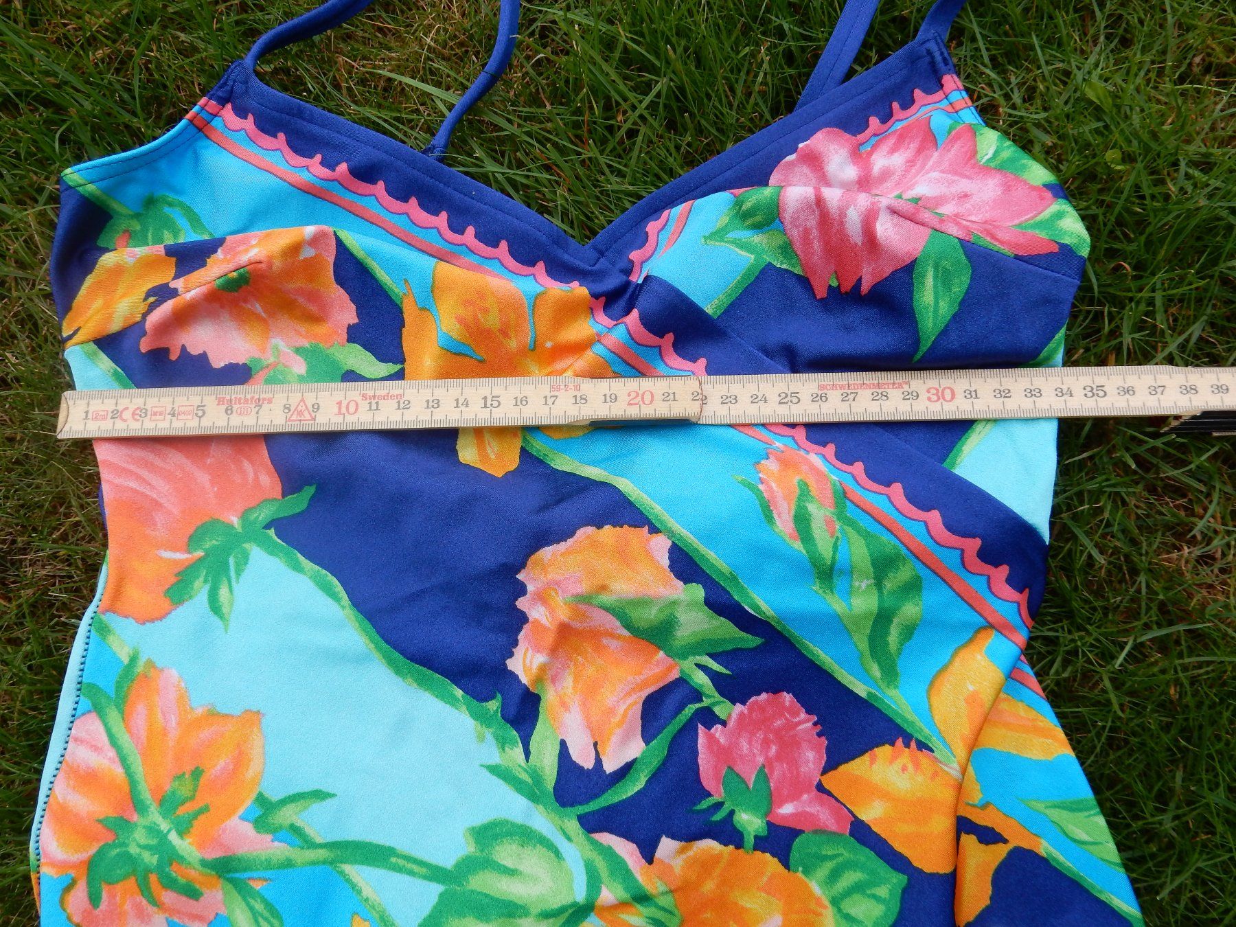 Costumi da bagno & Bikini: Badekleid Badeanzug blau türkis mit Rosen – Usato da Jona venduto da simongarden 1