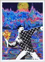Death NYC Ltd Ed Pop Art Druck "  Banksy Flower Thrower