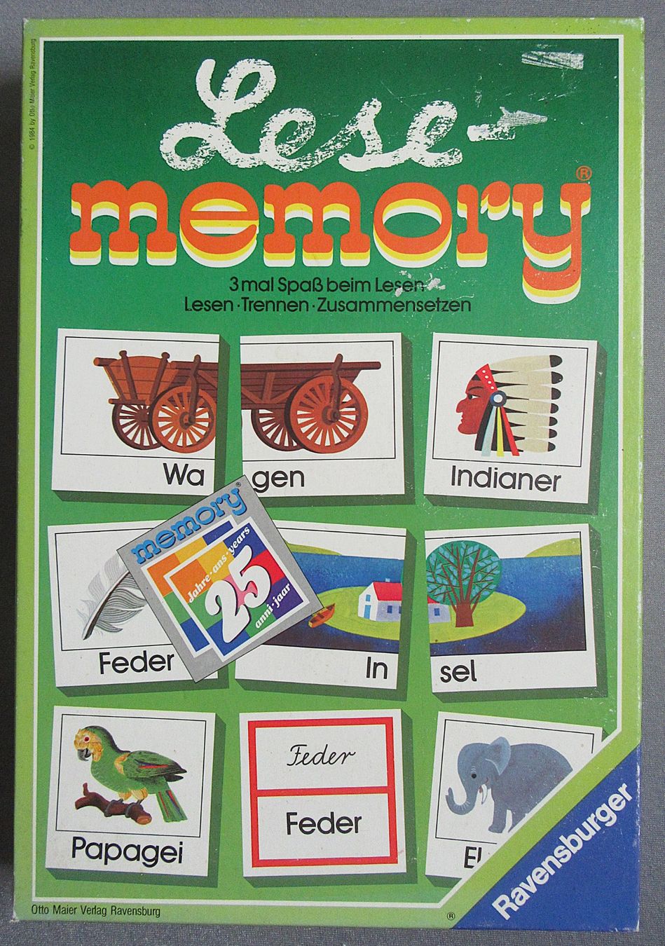 Ravensburger Giochi: Lese-memory - fröhlicher Einstieg ins Lesen ab 6 Jahren – Usato da Auenstein venduto da Padabimbim
