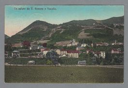 1916, S. SIMONE e VACALLO (a tergo, francobollo scollato)