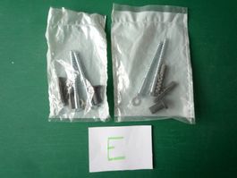 Holz Sechskantschrauben (2 Sets) -E-