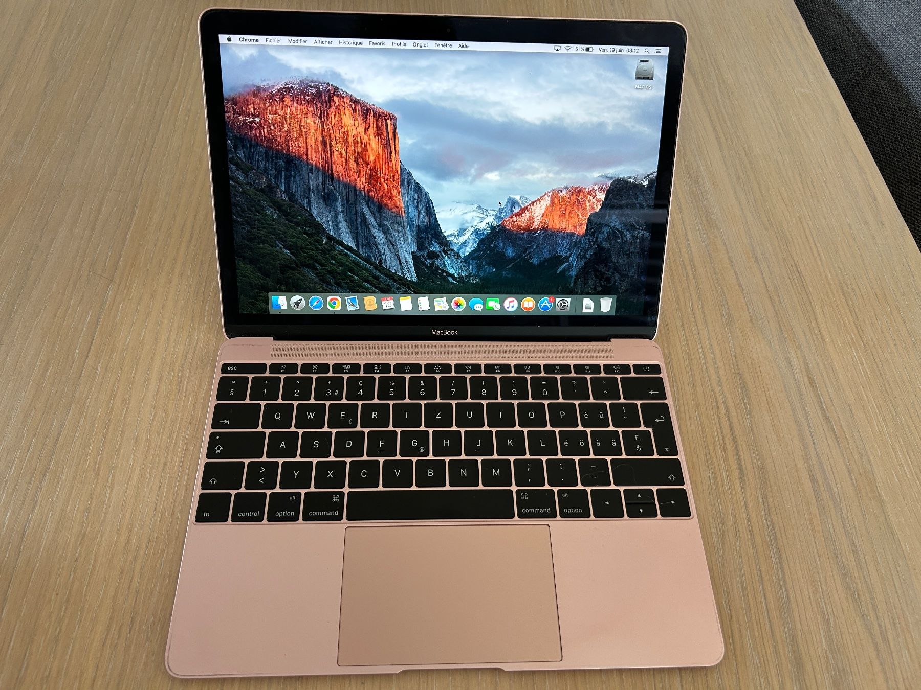 Apple Notebook: MacBook Retina 2016 / 12"/ 250 GO / Rose or – Usato da Fribourg venduto da sophlg