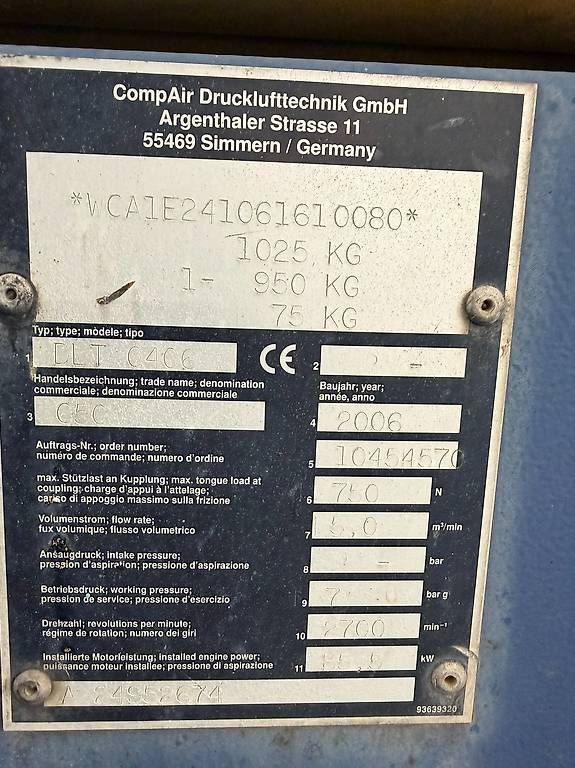 Compressori: CompAir DLT 0406 Kompressor Baukompressor Deutz 3-Zylinder – Usato da Baar venduto da Fahrzeug-Technik-neu 5
