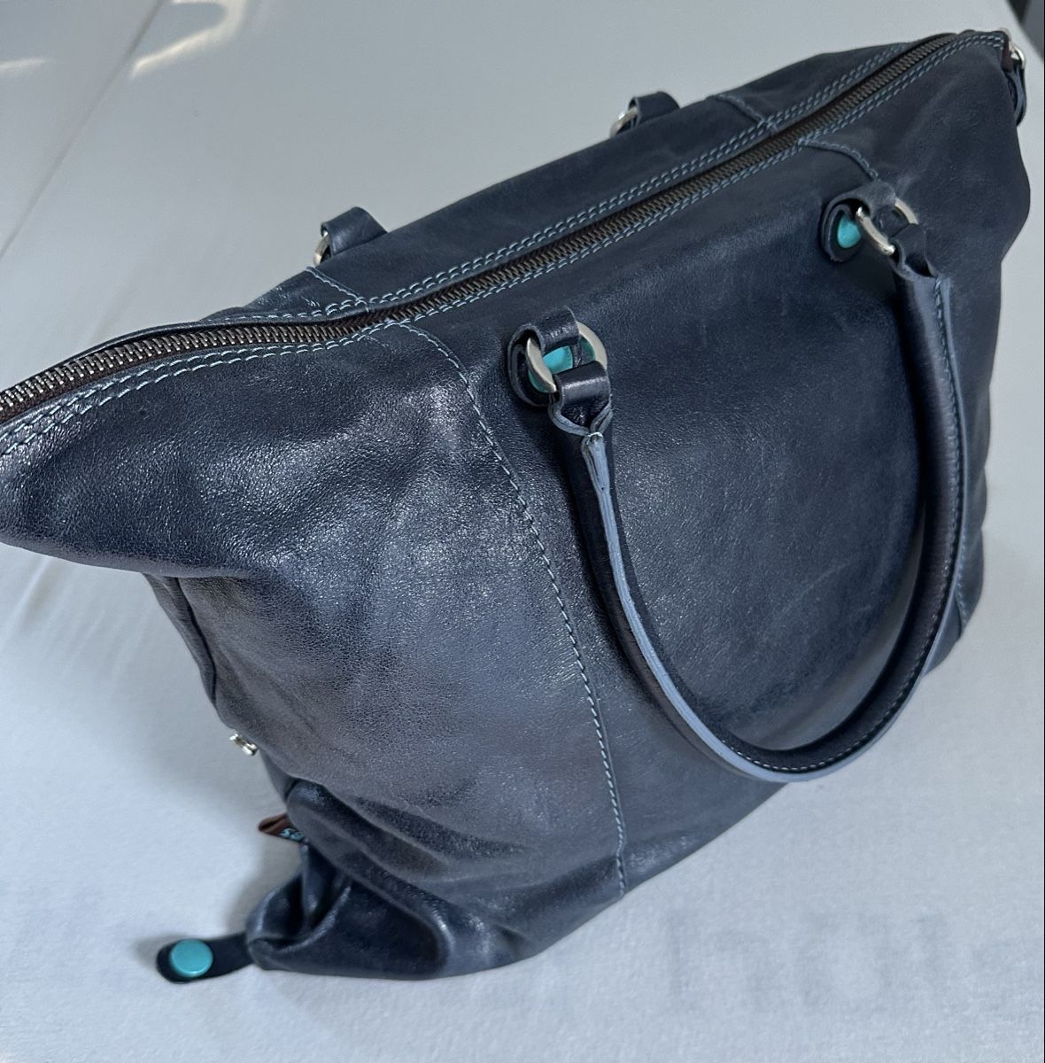 Gabs Borse da donna: Gabs Ledertasche - Dunkelblau, Top Zustand – Usato da Schaffhausen venduto da Guckyy