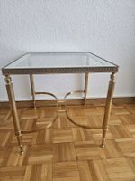 Eleganter Vintage Salontisch Messing & Glas