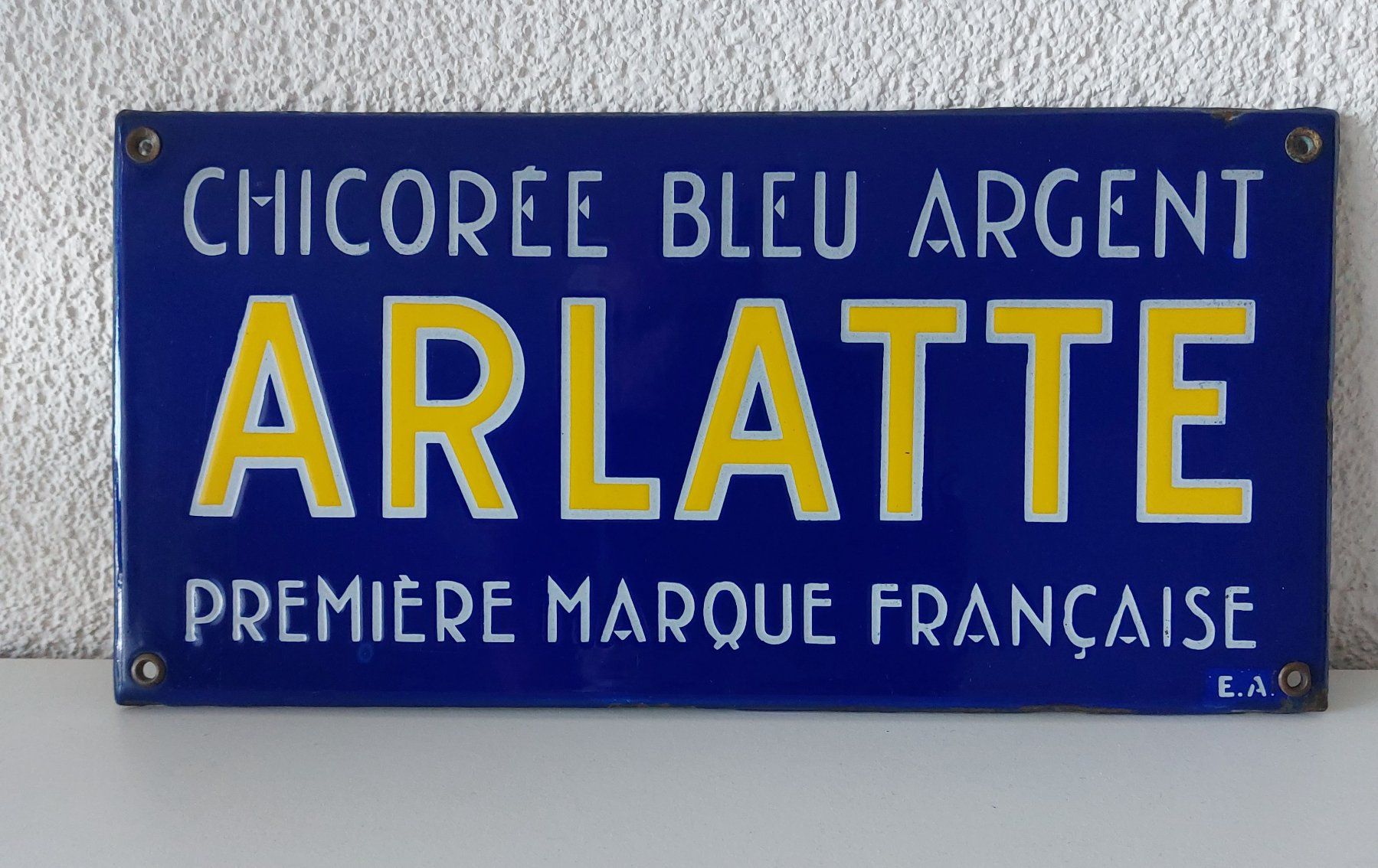 Maggi Insegne: Emailschild Arlatte Chicorée bleu plaque émaillée Kaffee – Usato da Schenkon venduto da Elbarto007