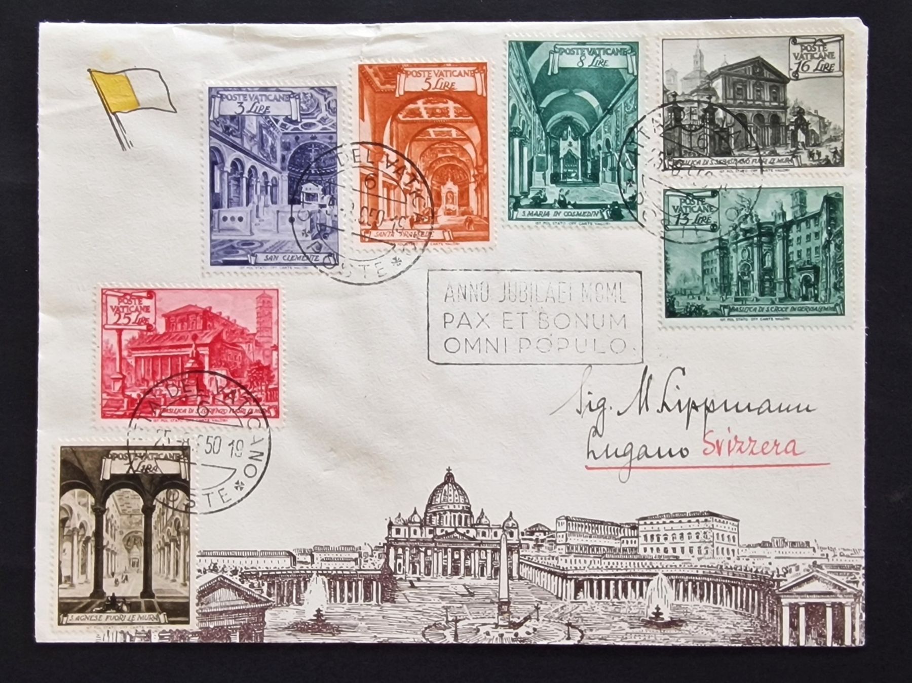 Buste & buste per spedizione: Umschlag mit Briefmarken VATIKAN gest. 1950 – Usato da Stüsslingen venduto da dolphine_blue