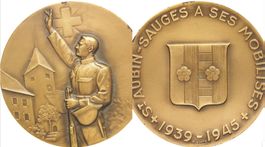 Schweiz Medaille St.Aubin a ses mobilises 1939-1945
