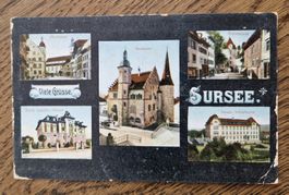 Grüsse aus Sursee 1910, n. Luzern z. Frl. Elise Rengli