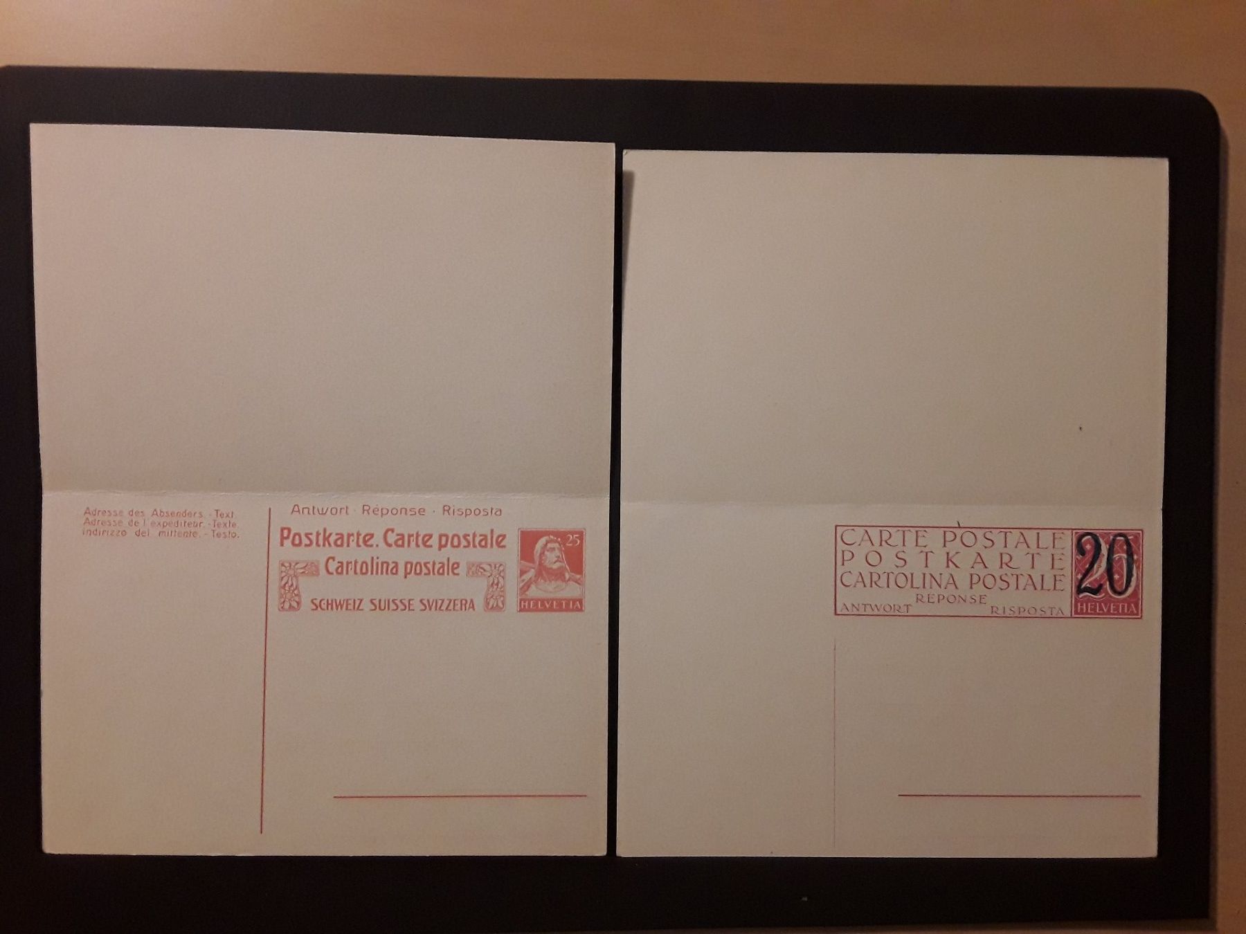 Cartoline postali: 3 Posrkarten mit Antwort ungelaufen – Usato da Walperswil venduto da Tcheidi