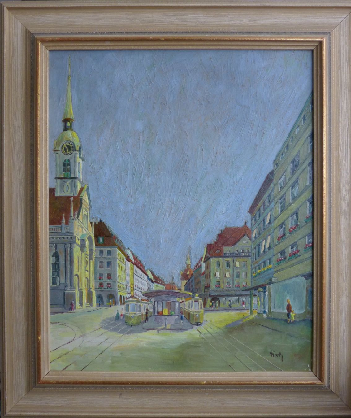 Dipinti: Berner Stadtszene Ölgemälde /Malkarton unl.signiert Pirot – Usato da Rheineck venduto da amity