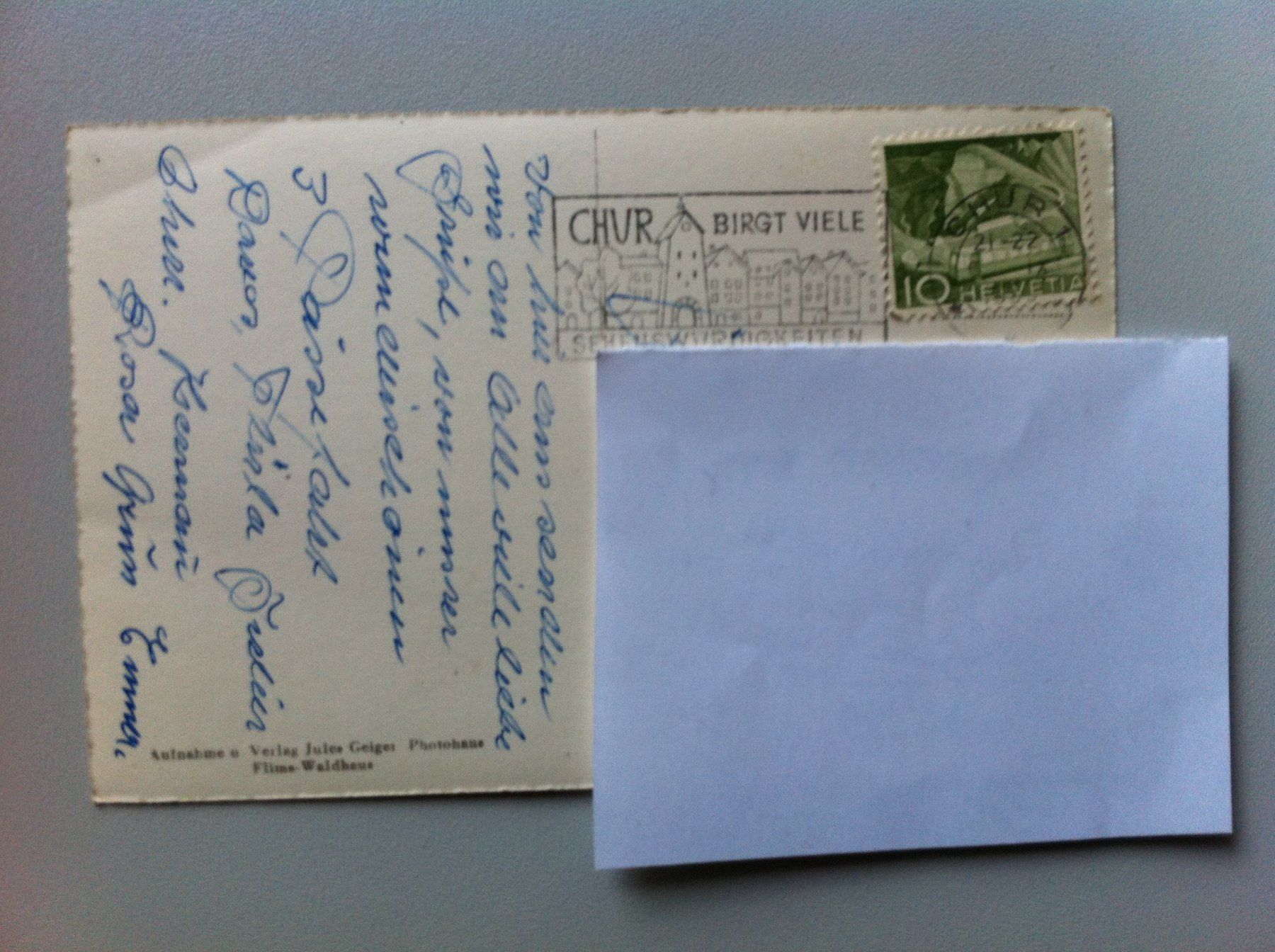 Cartoline postali: Ansichtskarte: Chur Kaserne mit Calanda 1955 – Usato da Brunnen venduto da Artemis53 1