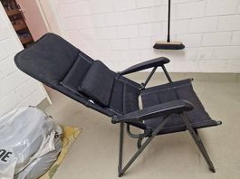Campingstuhl &Balkon ect. klappbar mit Kopfstütze schwarz