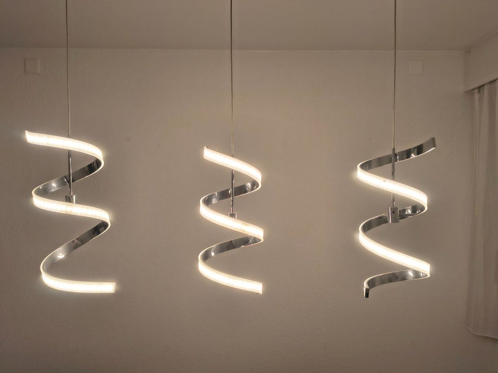Conforama Lampade: LED Spiralen-Pendelleuchte, Chrom – Usato da Wimmis venduto da Lagom 2