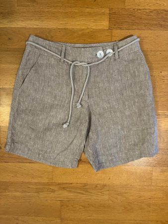 NEUF - Taille 36 - Superbe short court en lin caramel chiné