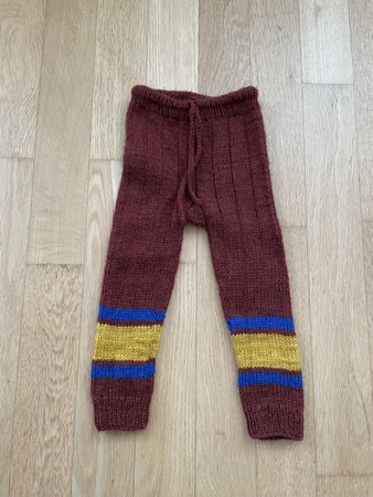 Handgearbeitete Strickhose v. Kalinka Merinwolle ca. 68-80