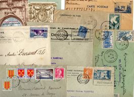 R6491  /  FRANCE lot de lettres d'archive 1900-1970 env.