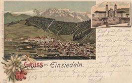 1901 Ansichtskarte "Gruss aus Einsiedeln" - Davos Dorf
