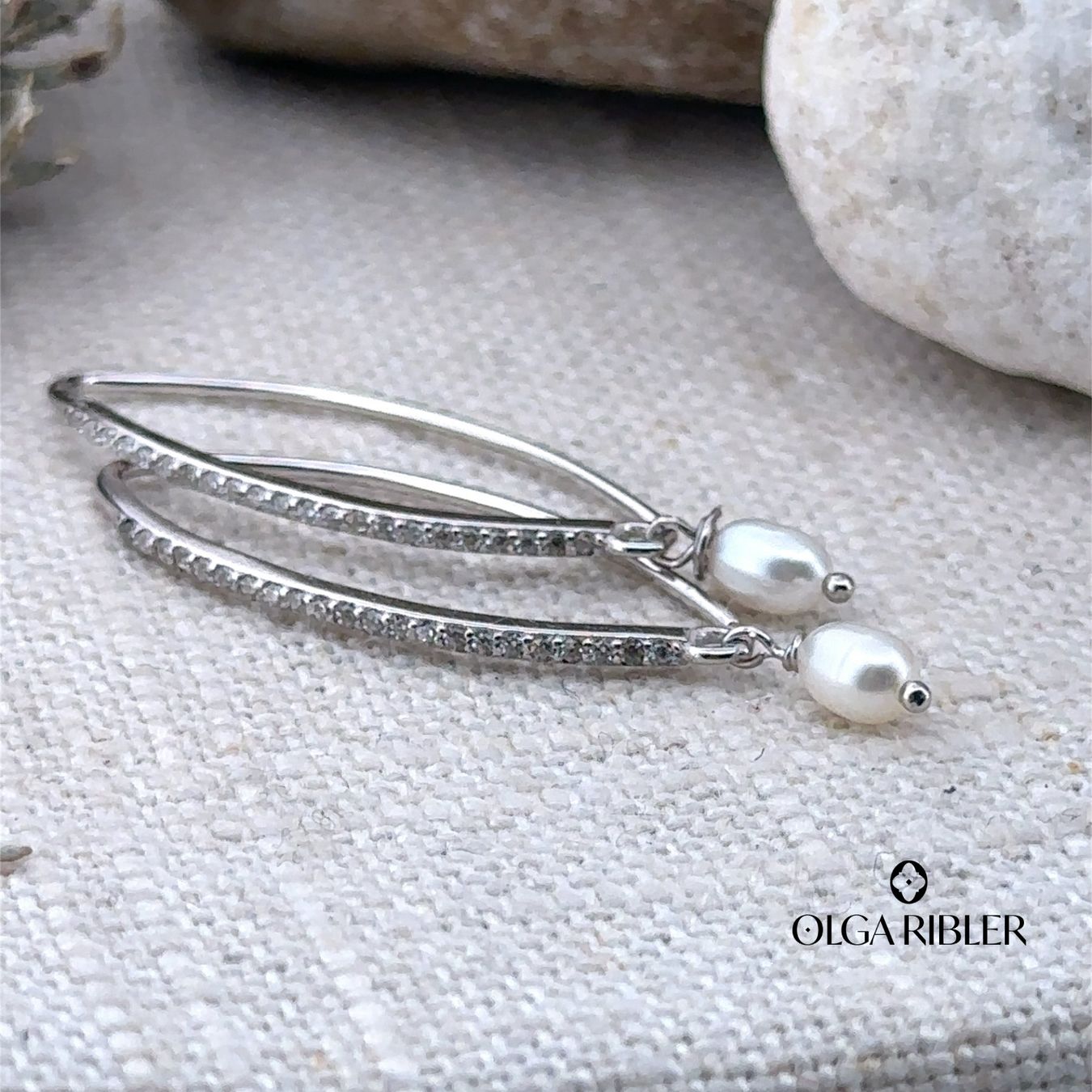 Olga Ribler Orecchini pendenti & Orecchini a lobo: Filigrane Sterling Silber 925 Ohrringe mit Perlen – Nuovo (secondo la descrizione) da Luzern venduto da Schmuckoutlet 2