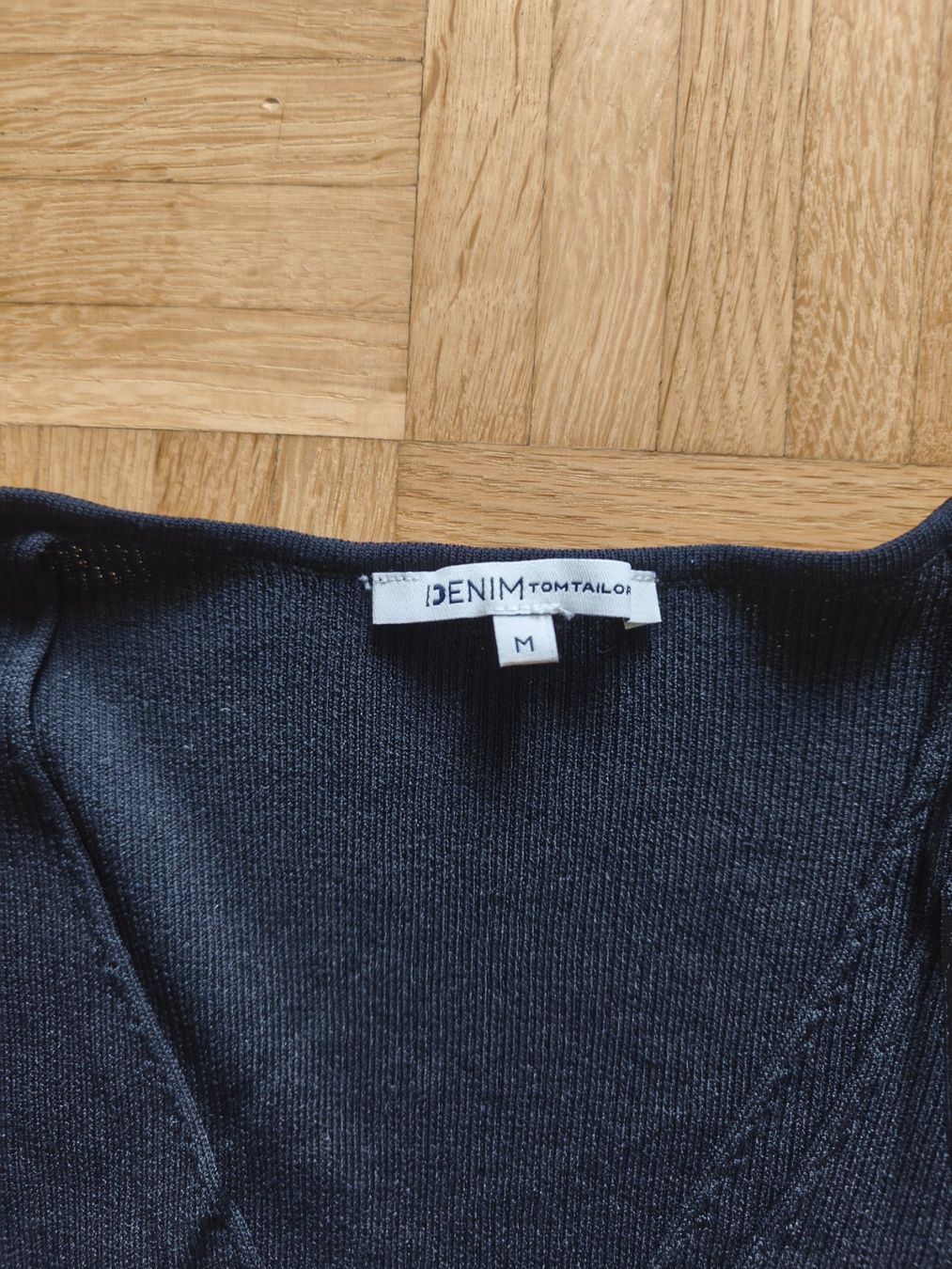 Tom Tailor Top: Oberteil, Schwarz, Strickjacke-Top 2 in 1 – Usato da Bern venduto da Tschu_Tschu 3