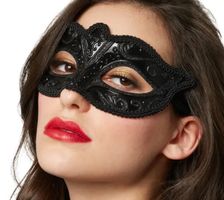 Venezianische Maske mit Muster schwarz
