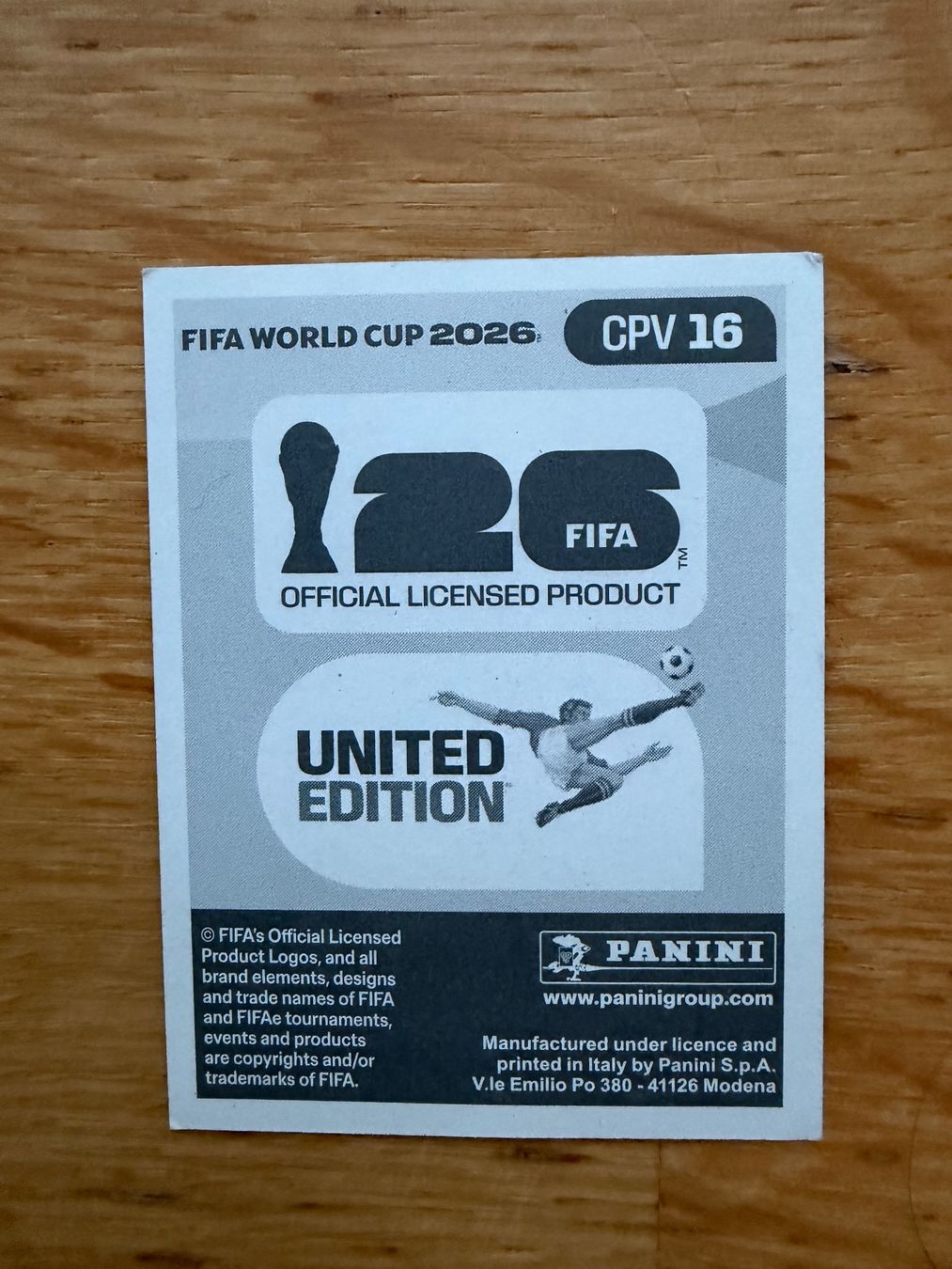 Panini Carte collezionabili: Panini CPV 16 Jovane Cabral – Nuovo (secondo la descrizione) da Zürich venduto da bel5 1