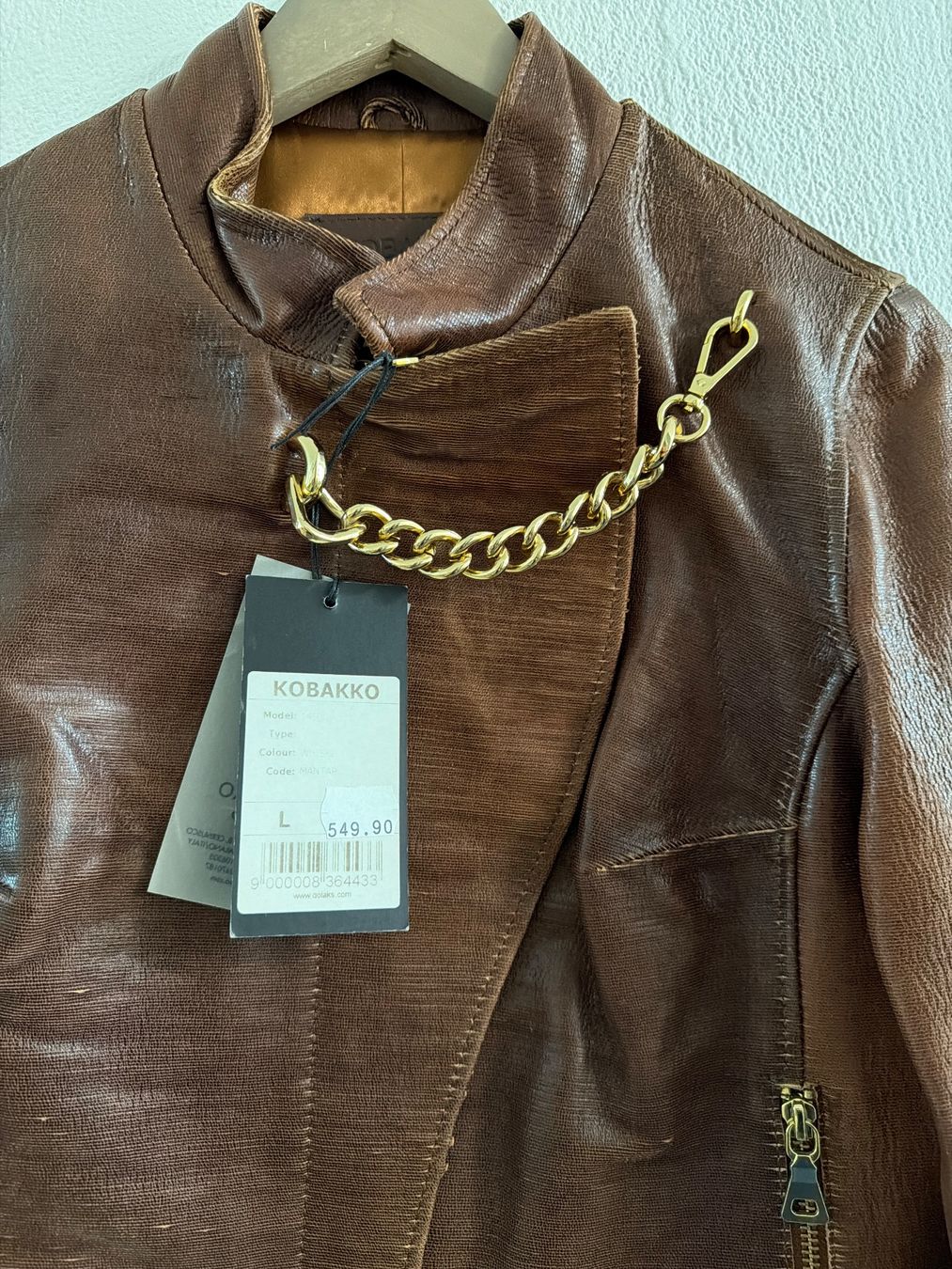 Giacche: Kobakko Lederjacke, Grösse L, Braun – Nuovo e nell'imballaggio originale da Chur venduto da bauser03 1