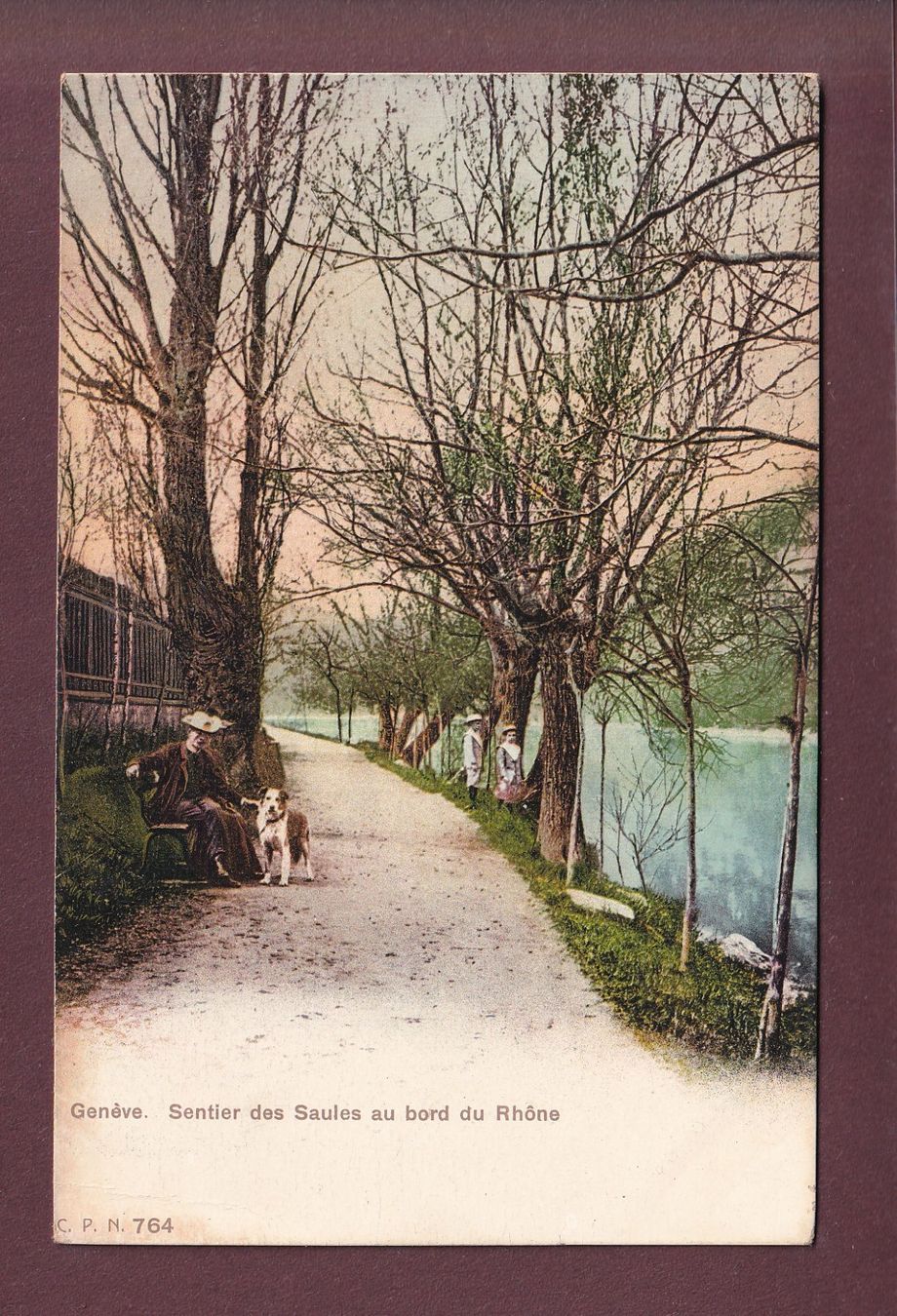 Cartoline postali: GENEVE - Sentier des Saules - CPN // pli d'angle // – Usato da Pully venduto da nicecards