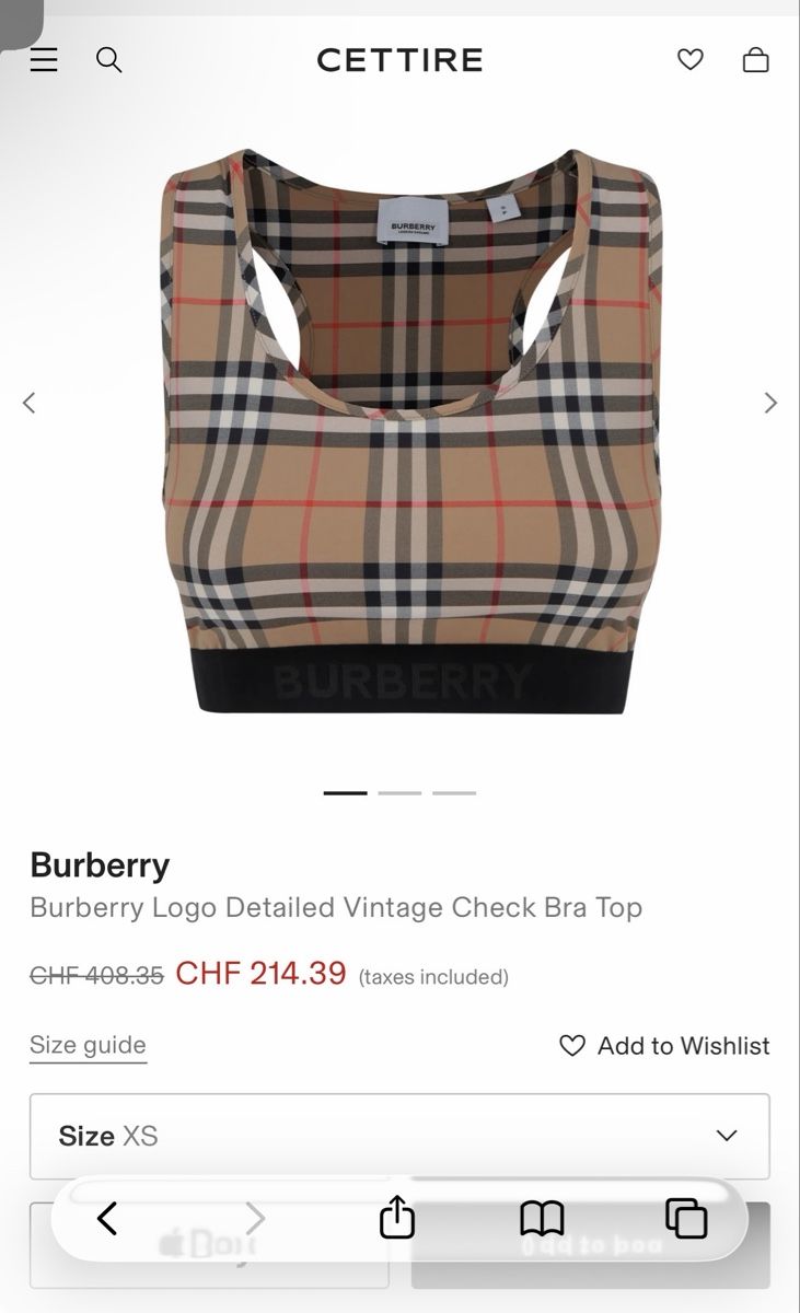 Burberry Top: Burberry top, gr. XS – Nuovo (secondo la descrizione) da Pfäffikon SZ venduto da happy.life 4