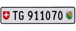 Kontrollschild TG 911070  ideale Nummer für Porsche- CR7-