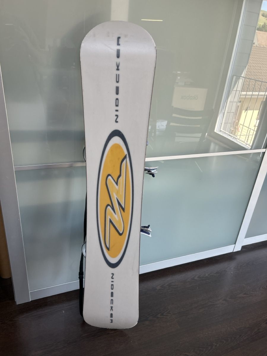 Board: Snowboard Nidecker mit Bindung blau weiss gebraucht – Usato da Thundorf venduto da fra_9wxx 1