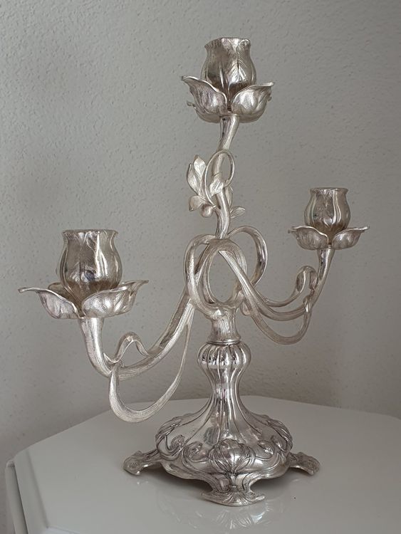 Kerzenleuchter • Jugendstil - WMF um 1900, versilbert 5