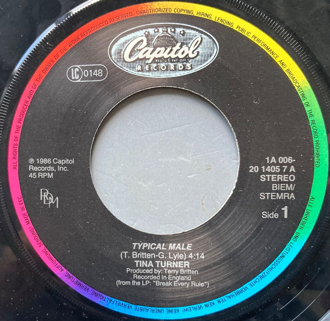 Dischi in vinile: TINA TURNER - TYPICALE MALE – Usato da Poliez-Pittet venduto da Newtown-Records 2