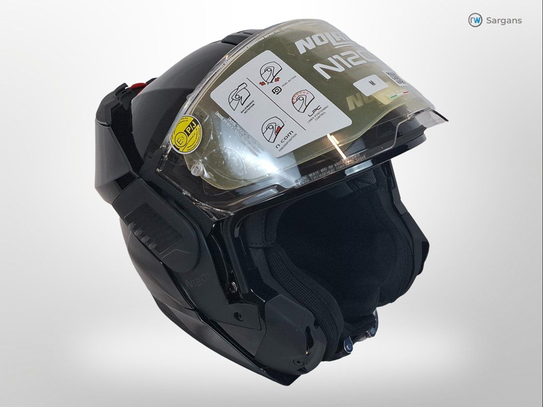 Caschi & visiere: NOLAN N120-1 CLASSICO Nero / Glossy Helm – Nuovo (secondo la descrizione) da Sargans venduto da Restwert_Sargans 4