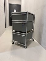 USM Haller Bürocontainer auf Rollen - grau, 3 Schubladen
