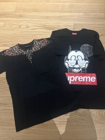 Supreme T-Shirt Mickey Mouse Print Black Size s
