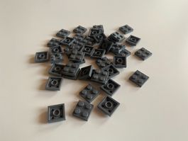 LEGO - 40 - GRAUE - PLÄTTLI - 2X2