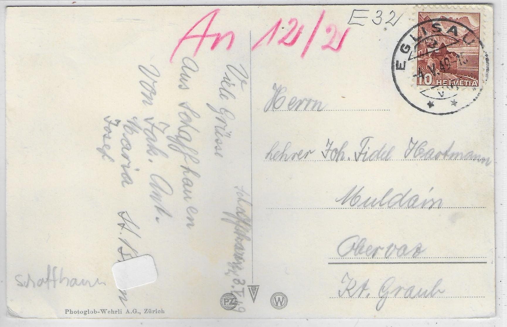 Cartoline postali: Schaffhausen - Munot - Litho – Usato da Ettingen venduto da Kartenplanet 1