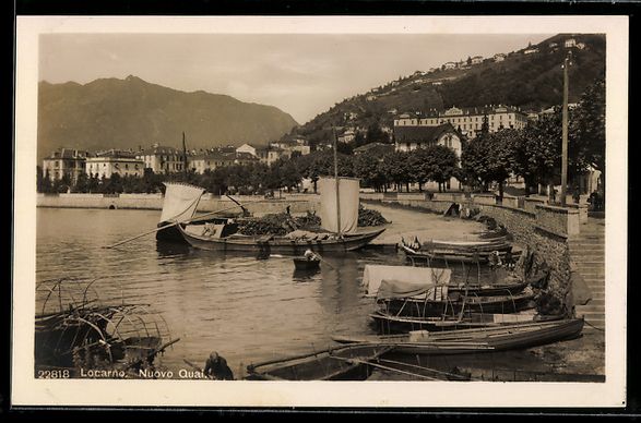 Cartoline postali: AK Locarno, Nuovo Quai – Usato da Berlin venduto da bartko-reher