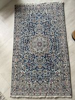 Nain Royal Perser Teppich, echter Orientteppich, blau-weiss