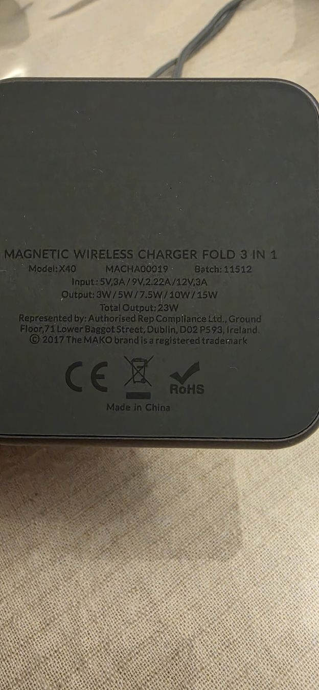 Caricabatterie: Mako Fold 3 in 1 15 W – Usato da Lyss venduto da ram76 3