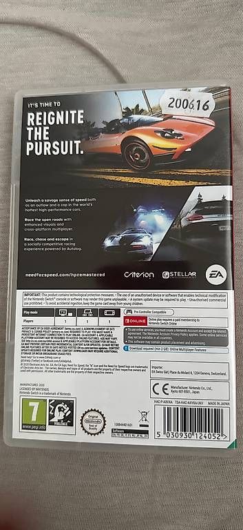 Giochi: need for speed hot pursuit nintendo switch – Usato da Reinach BL venduto da j_7fjs 1