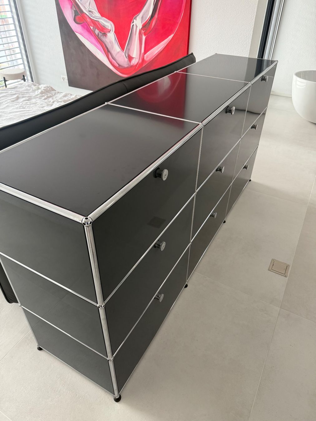 USM Scaffali: USM Haller Sideboard 3x3 Anthrazit grau 50cm Tiefe Q2 – Usato da Balsthal venduto da Designhaus.Schmitt 9