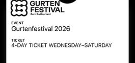 2x 4-Tagespass Gurtenfestival 2026