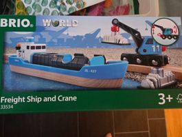 BRIO Frachtschiff und Kran / 33534