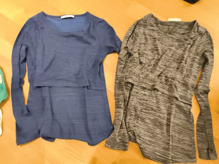 2 langarm Still-Shirts, Grösse S