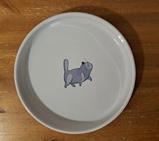 Keramik Futternapf für Katzen, flach, Durchmesser 22 cm