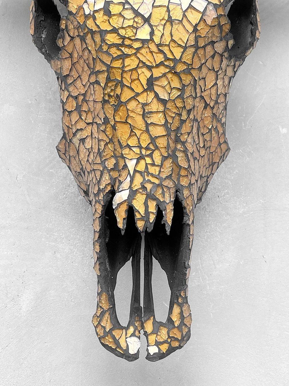 Sculture & Statue: Glasmosaik-Inlay - Schädel - Bos Taurus – Usato da Bruettisellen venduto da Collector_Store 5
