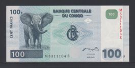 Congo Dem. Rep. 100 Francs 04.01.2000 ungefalten